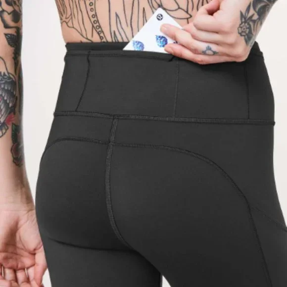 Lululemon Fast & Free 7/8 Tight II *Nulux 25" Black